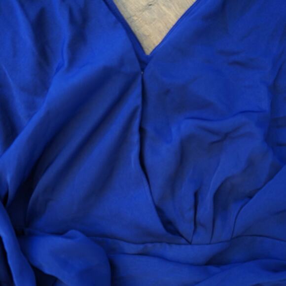 Banana Republic 10 Wrap Blouse Top in Royal Blue NWT - Picture 6 of 6